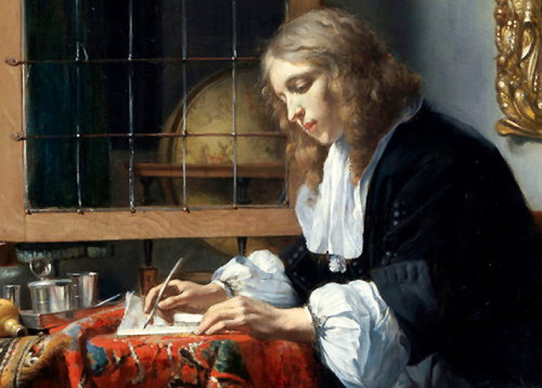 Man Writing a Letter (ca.1665) Gabriel Metsu, National Gallery of Ireland