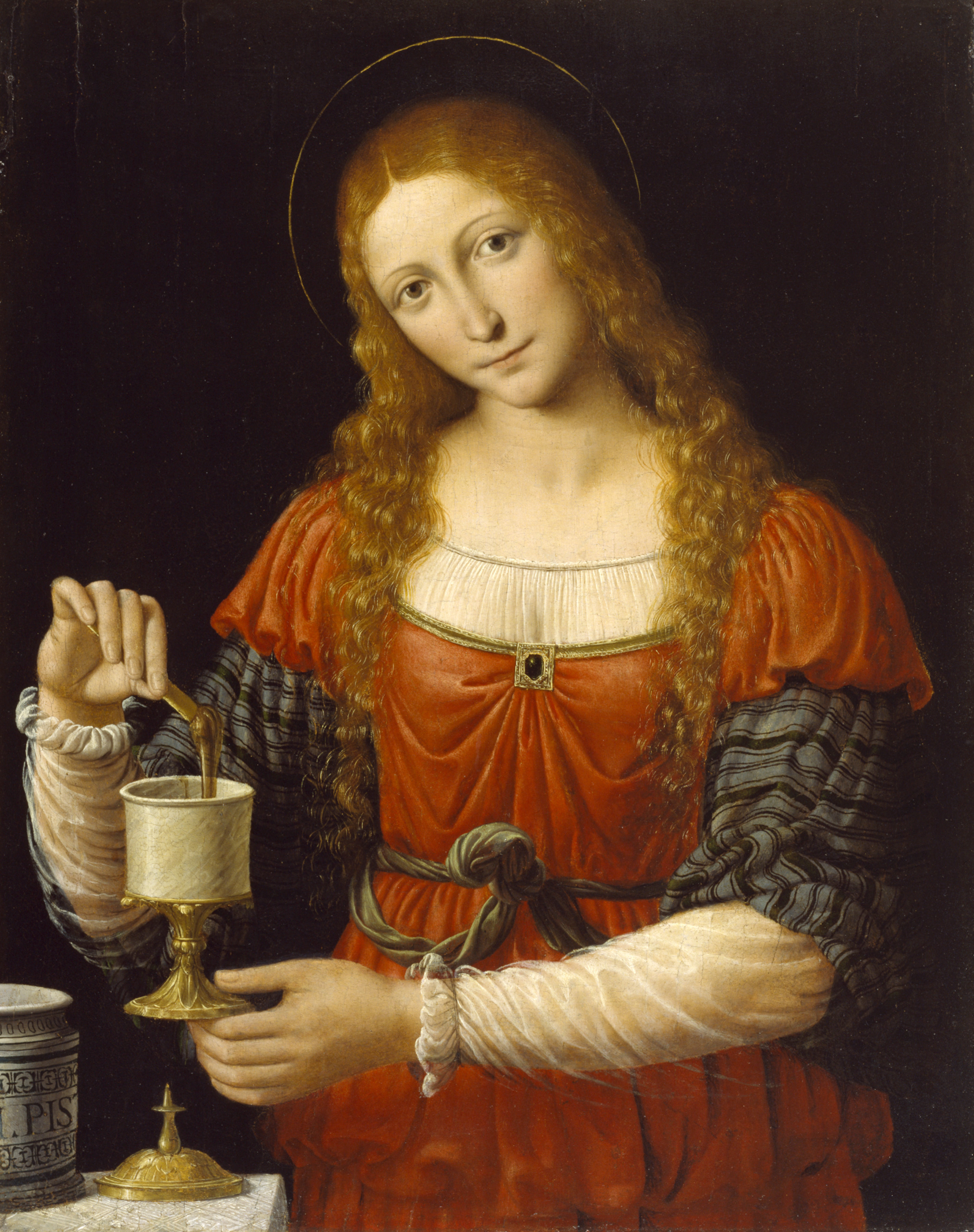 'Mary Magdalene', Andrea Solario and Bernardino Luini (ca. 1524 AD), at The Walters Art Museum