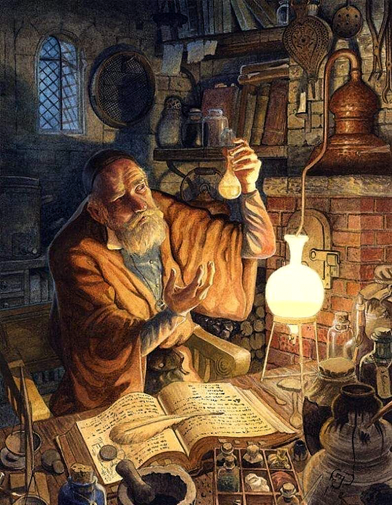 'The Alchemist' painting by Chris Dunn (ca. 2016) United Kingdom