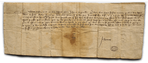 Letter of Saint Joan of Arc (16 March 1430 AD) to the people of Reims, as illustration of letter to King of England