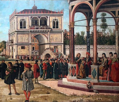 “Ritorno Degli Ambasciatori” (“Return of the English Ambassadors”) by Vittore Carpaccio (ca. 1495 AD), Detail
