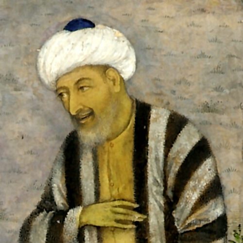 Sufi Mystic in classical painting 'Sadi in a Rose Garden' (Detail)