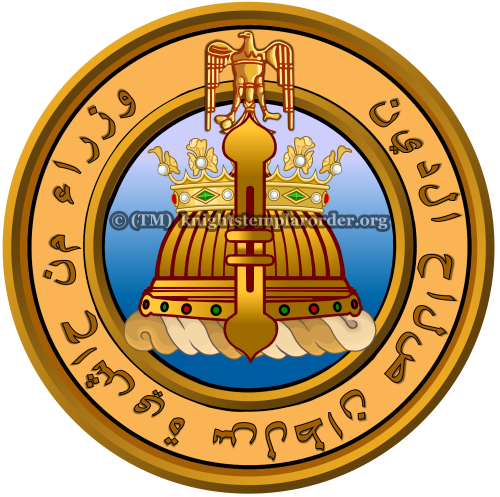 Official heraldic seal of the Knights of the Order of Saladin, under sovereign patronage of the Order of the Temple of Solomon